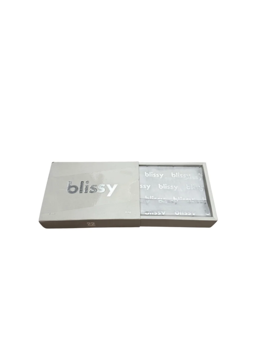 Blissy Silver King Silk Pillowcase 22 Momme Mulberry Silk NIB
